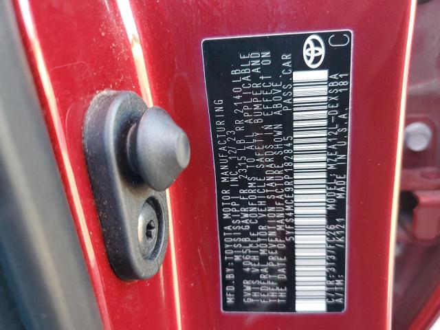 5YFS4MCE9RP182845 - 2024 TOYOTA COROLLA SE RED photo 12