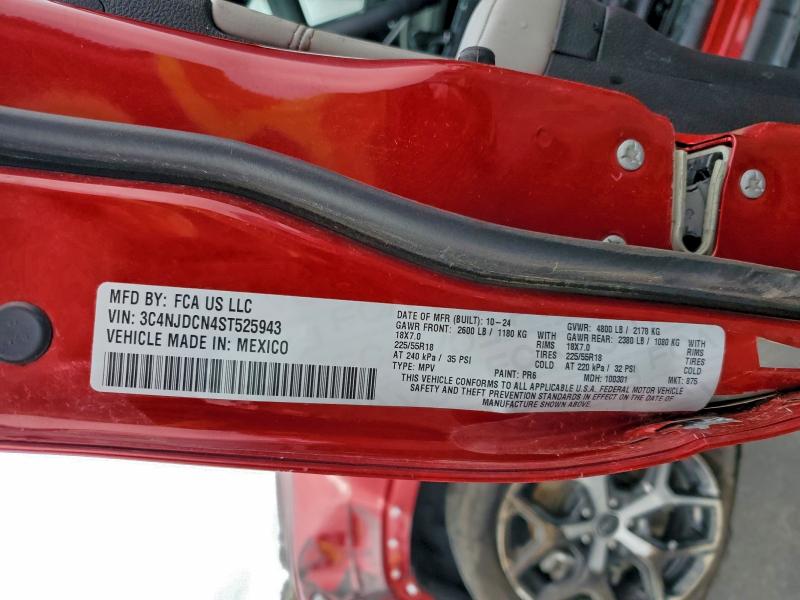 3C4NJDCN4ST525943 - 2025 JEEP COMPASS LIMITED RED photo 14