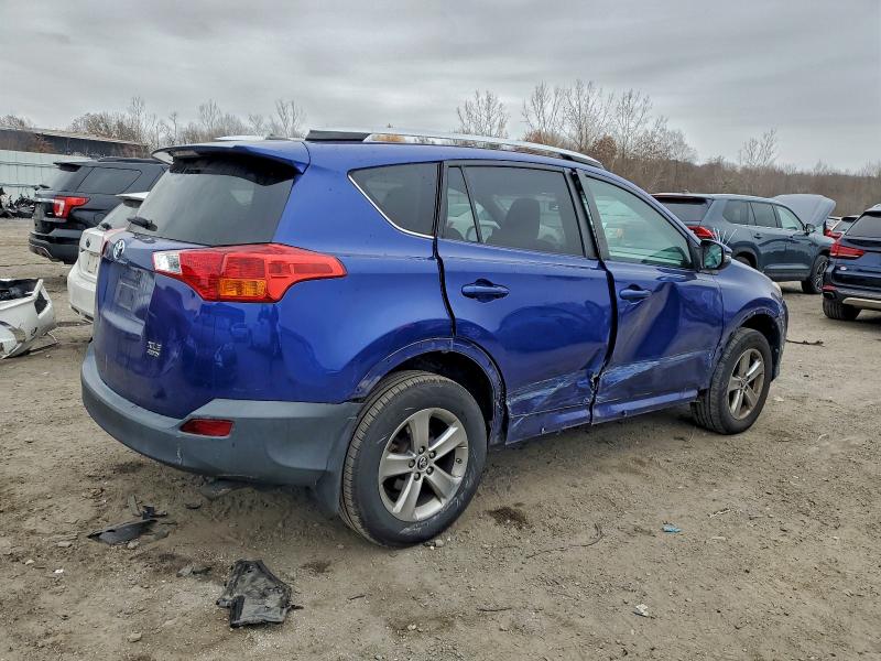 2T3RFREV4FW261232 - 2015 TOYOTA RAV4 XLE BLUE photo 3