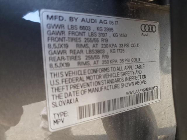 WA1LAAF75HD058513 - 2017 AUDI Q7 PREMIUM PLUS 灰色 照片 13