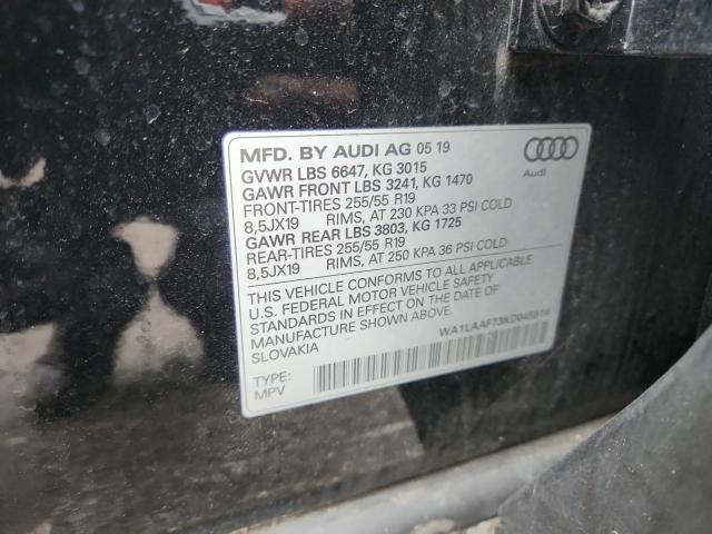 WA1LAAF73KD045914 - 2019 AUDI Q7 PREMIUM PLUS Қара фото 13