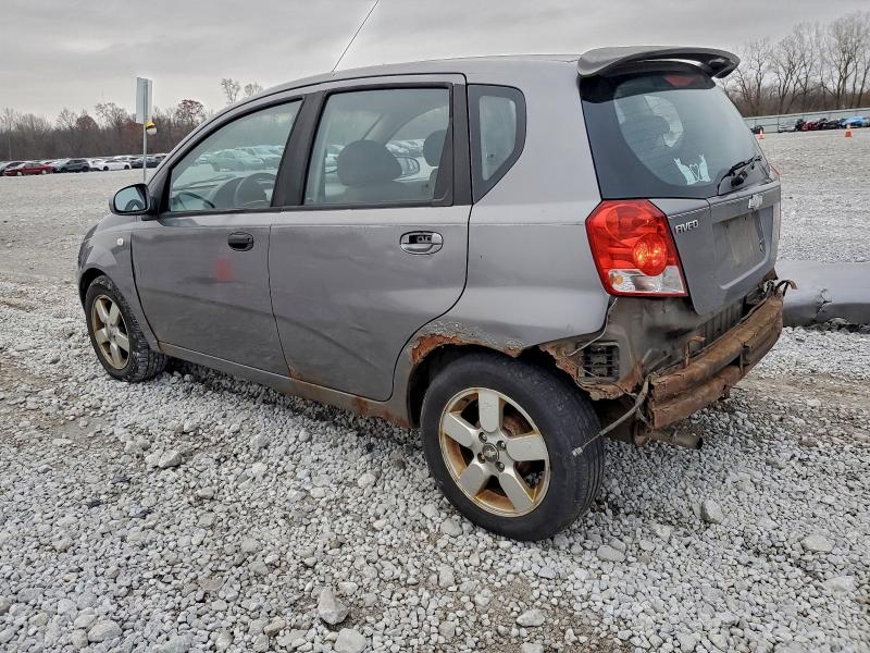 KL1TD66608B081363 - 2008 CHEVROLET AVEO BASE Gris foto 2