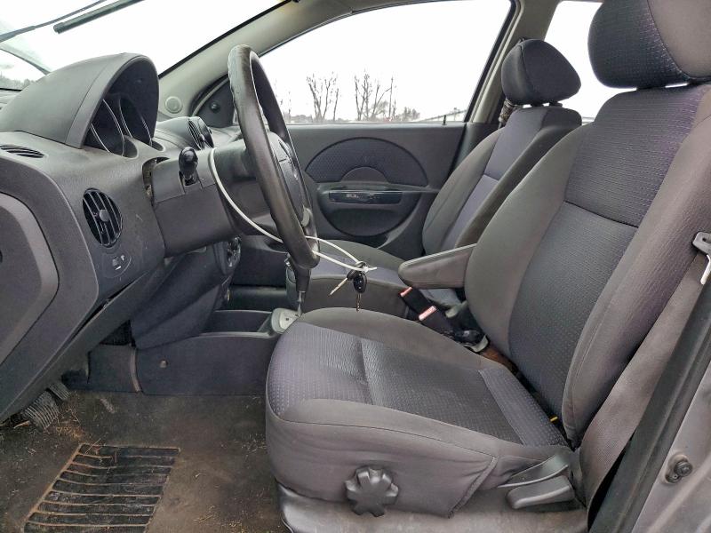 KL1TD66608B081363 - 2008 CHEVROLET AVEO BASE Gris foto 7