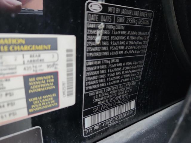 SALWR2VF5FA625787 - 2015 LAND ROVER RANGE ROVE HSE BLACK photo 14