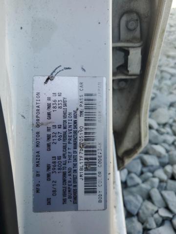 JM1BL1TF7D1705190 - 2013 MAZDA 3 I WHITE photo 12