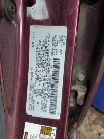 JTLKT324640153039 - 2004 TOYOTA SCION XB 勃艮第红 照片 12