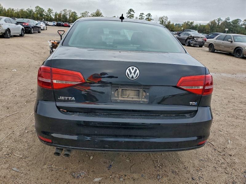 3VWLA7AJ8FM415127 - 2015 VOLKSWAGEN JETTA TDI BLACK photo 6