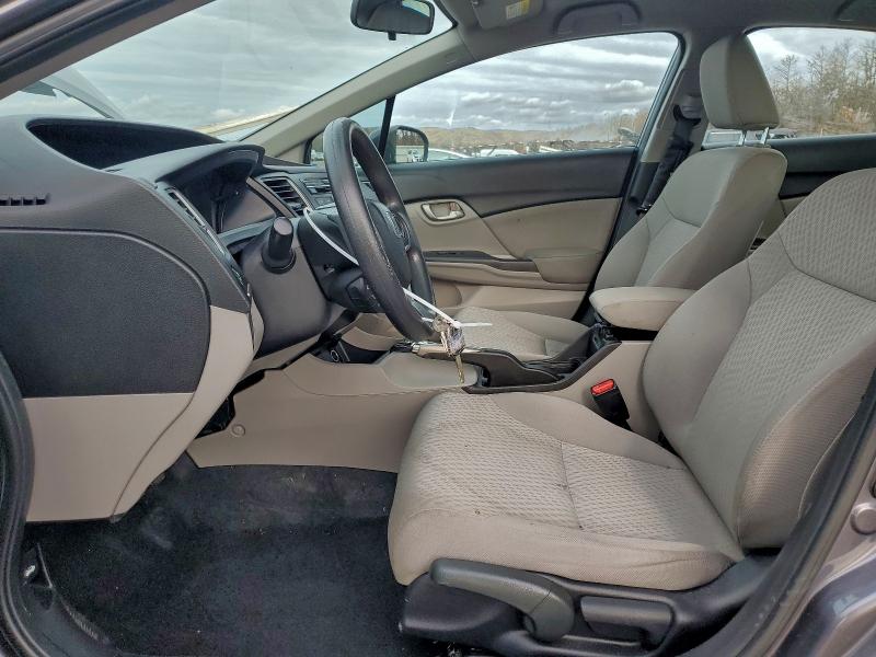 19XFB2F50EE206856 - 2014 HONDA CIVIC LX GRAY photo 7