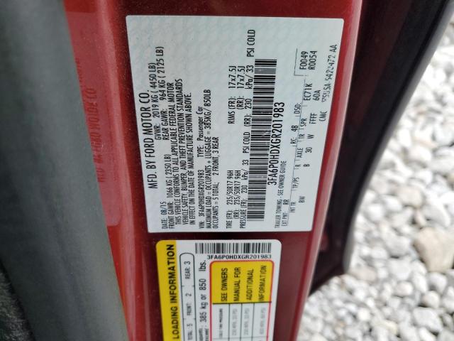 3FA6P0HDXGR201983 - 2016 FORD FUSION SE 红色 照片 13