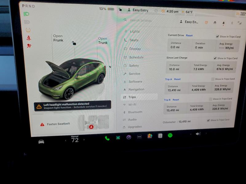 7SAYGDEE2RA233791 - 2024 TESLA MODEL Y Czerwony zdjęcie 9