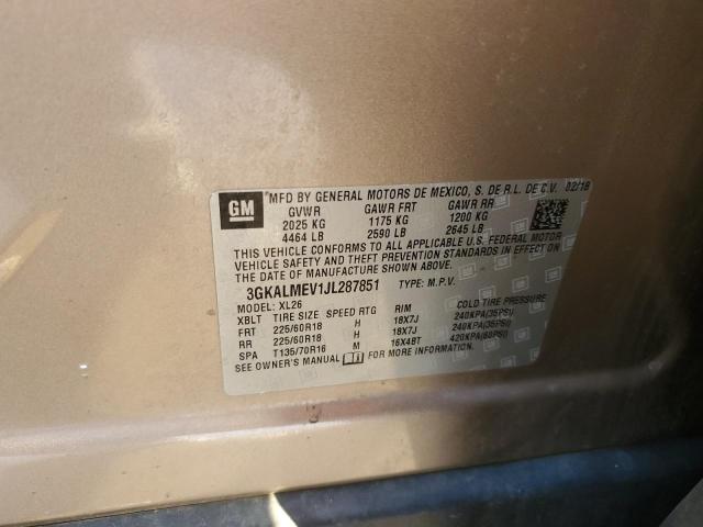 3GKALMEV1JL287851 - 2018 GMC TERRAIN SLE 金色 照片 13