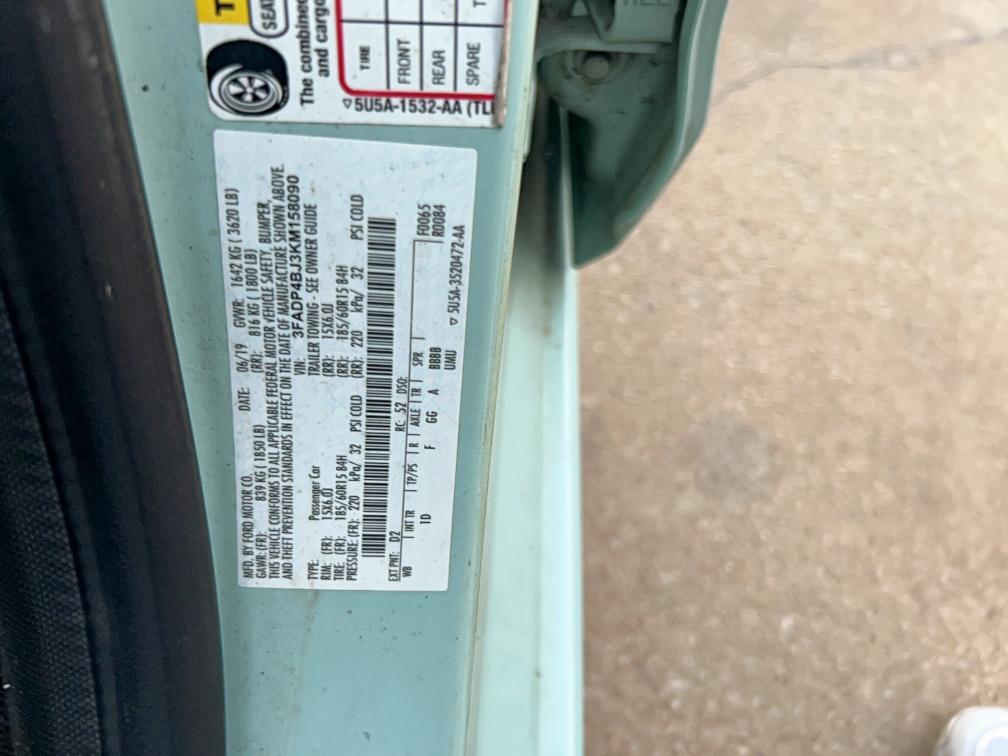 3FADP4BJ3KM158090 - 2019 FORD FIESTA SE Turkuaz foto 10