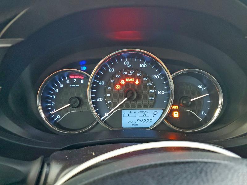 2T1BURHE8GC616725 - 2016 TOYOTA COROLLA L GRAY photo 9