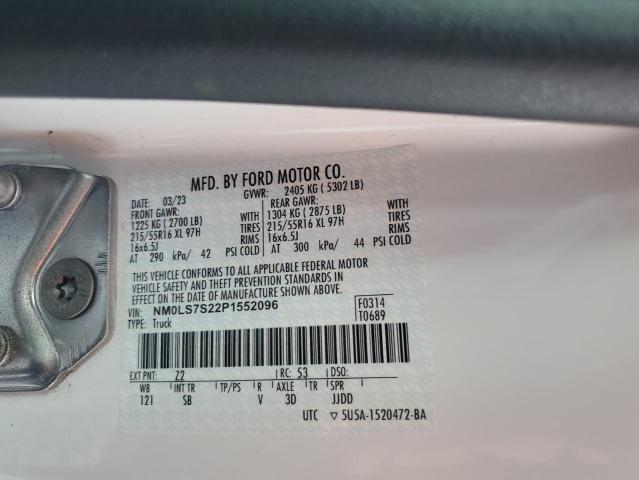 NM0LS7S22P1552096 - 2023 FORD TRANSIT CO XL თეთრი ფოტო 13