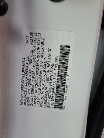 5FNRL6H82RB015108 - 2024 HONDA ODYSSEY TOURING 白色 照片 13