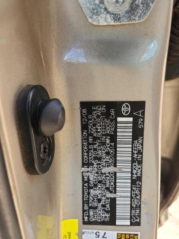 JTDKB20U893510514 - 2009 TOYOTA PRIUS 金色 照片 12