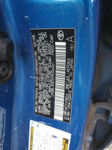 JTDBL40E599026461 - 2009 TOYOTA COROLLA BASE Синій фото 12