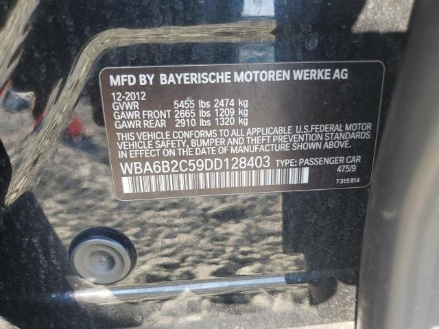 WBA6B2C59DD128403 - 2013 BMW 650 I BLACK photo 12