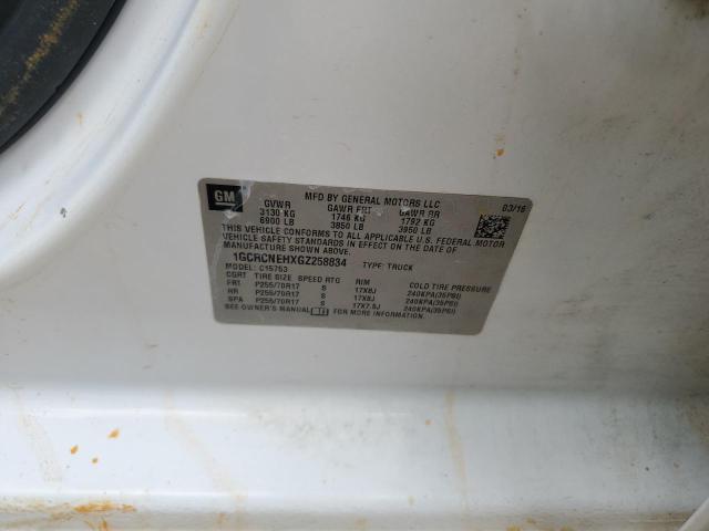 1GCRCNEHXGZ258834 - 2016 CHEVROLET SILVERADO C1500 WHITE photo 12