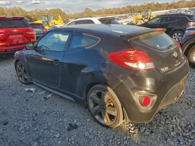 KMHTC6AE8FU217021 - 2015 HYUNDAI VELOSTER TURBO BLACK photo 2