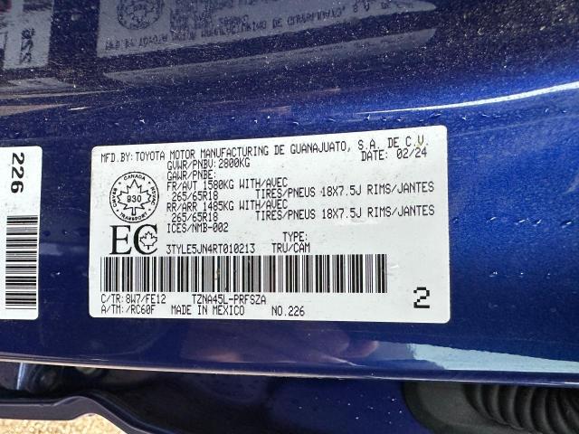 3TYLE5JN4RT010213 - 2024 TOYOTA TACOMA DOUBLE CAB 蓝色 照片 9