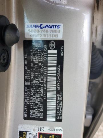 4T1BE46KX9U864291 - 2009 TOYOTA CAMRY BASE 米色 照片 12