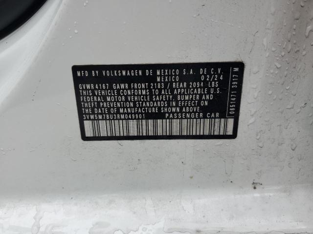 3VW5M7BU3RM049901 - 2024 VOLKSWAGEN JETTA S WHITE photo 13