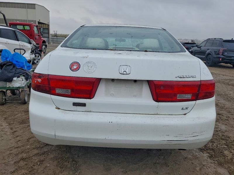 1HGCM56455A197002 - 2005 HONDA ACCORD LX WHITE photo 6