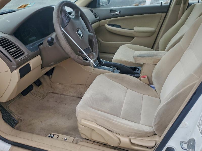 1HGCM56455A197002 - 2005 HONDA ACCORD LX WHITE photo 7