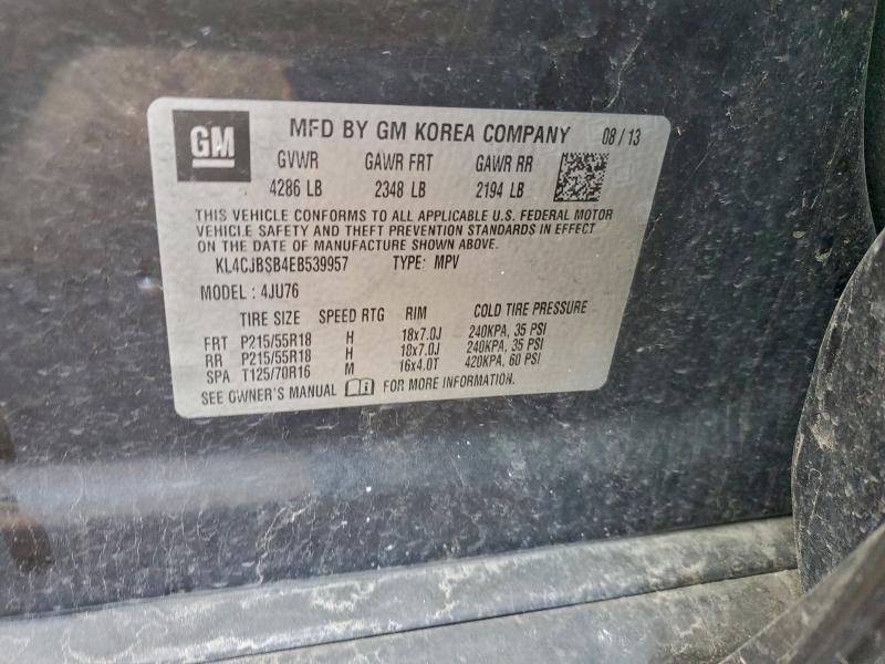 KL4CJBSB4EB539957 - 2014 BUICK ENCORE CONVENIENCE Siyah fotoğraf 12