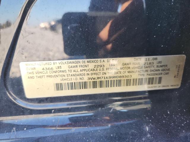 3VWJM71K99M089303 - 2009 VOLKSWAGEN JETTA S 黑色 照片 12