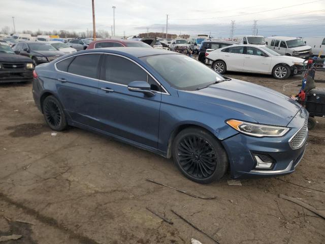 3FA6P0D9XKR120895 - 2019 FORD FUSION TITANIUM Көк фото 4