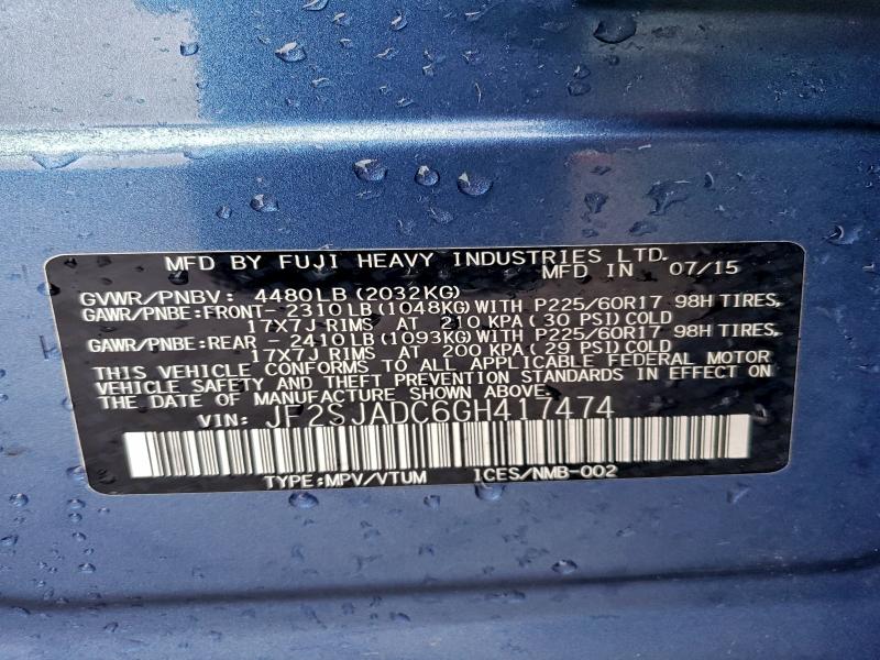 JF2SJADC6GH417474 - 2016 SUBARU FORESTER 2.5I PREMIUM BLUE photo 13