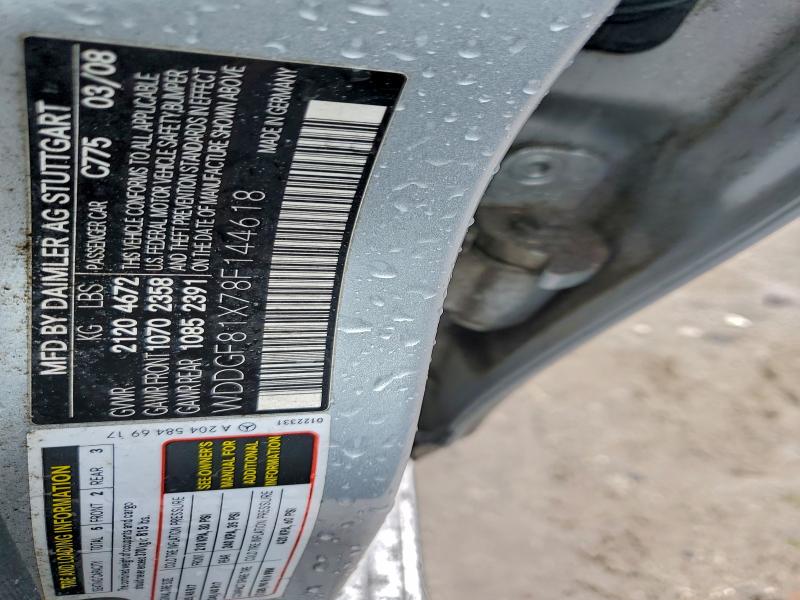 WDDGF81X78F144618 - 2008 MERCEDES-BENZ C 300 4MATIC SILVER photo 12