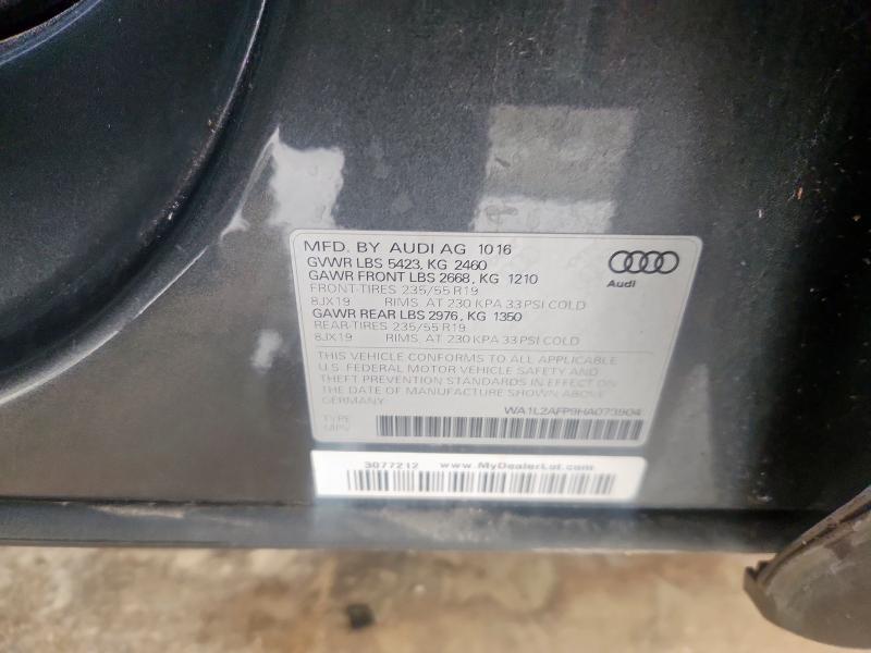 WA1L2AFP9HA073904 - 2017 AUDI Q5 PREMIUM PLUS Մոխրագույն լուսանկար 13
