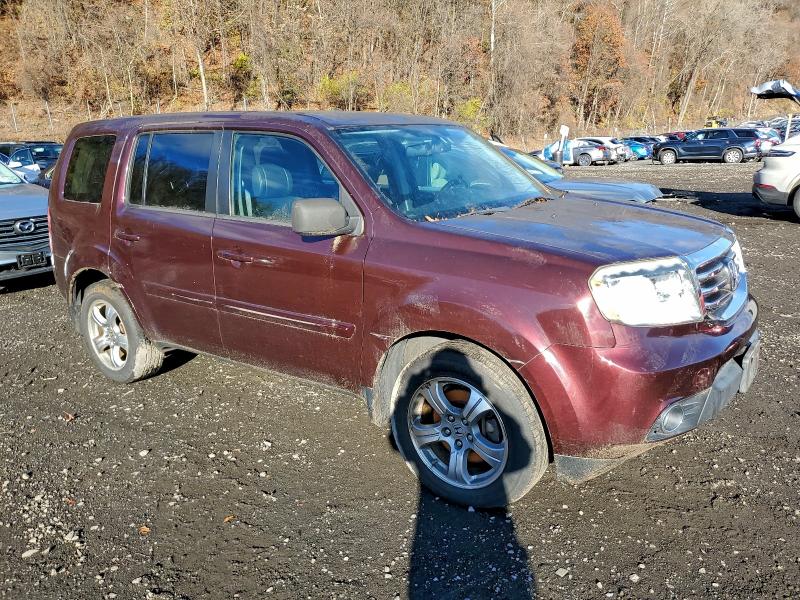5FNYF4H60DB066783 - 2013 HONDA PILOT EXL BURGUNDY photo 4