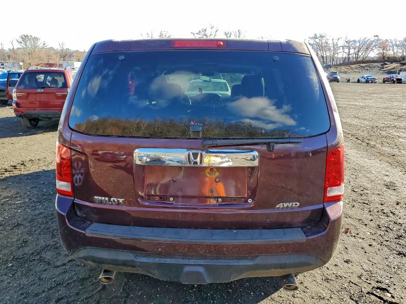 5FNYF4H60DB066783 - 2013 HONDA PILOT EXL BURGUNDY photo 6