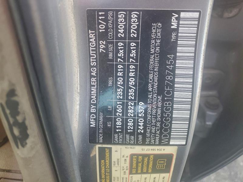 WDCGG5GB1CF787454 - 2012 MERCEDES-BENZ GLK 350 GRAY photo 13