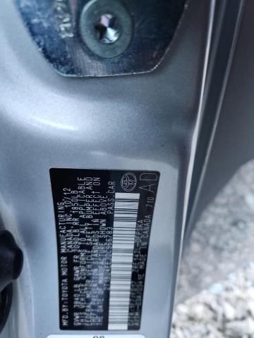 2T1BU4EE3DC966783 - 2013 TOYOTA COROLLA BASE Արծաթագույն լուսանկար 12