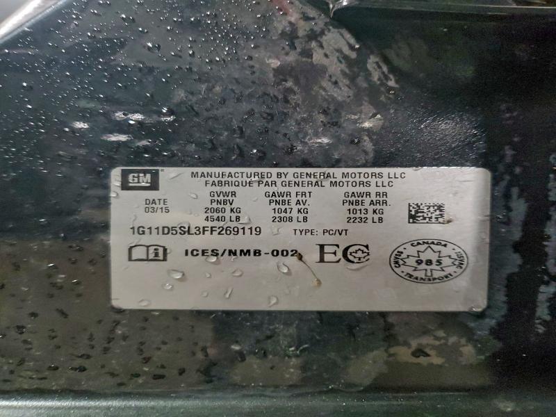 1G11D5SL3FF269119 - 2015 CHEVROLET MALIBU 2LT CHARCOAL photo 12