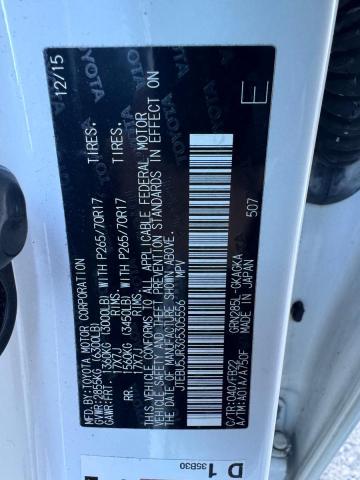 JTEBU5JR3G5305556 - 2016 TOYOTA 4RUNNER SR5/SR5 PREMIUM Blanc photo 11