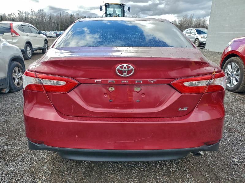 4T1B11HK2JU503598 - 2018 TOYOTA CAMRY L RED photo 6