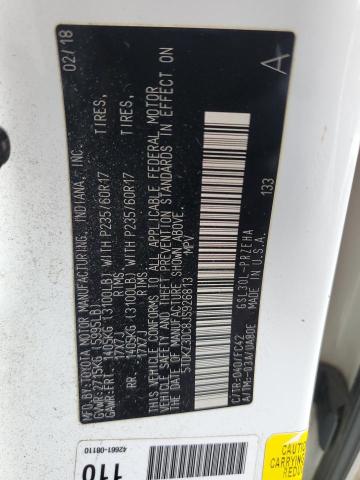 5TDKZ3DC8JS926813 - 2018 TOYOTA SIENNA LE თეთრი ფოტო 14