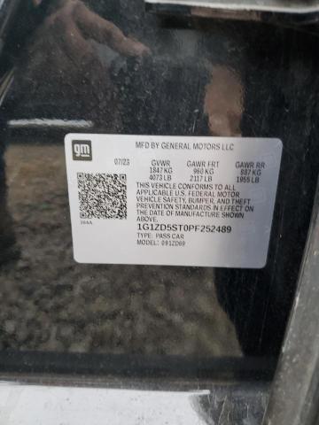 1G1ZD5ST0PF252489 - 2023 CHEVROLET MALIBU LT 黑色 照片 12