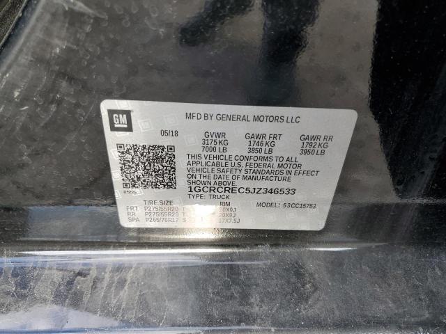1GCRCREC5JZ346533 - 2018 CHEVROLET SILVERADO C1500 LT Qara foto 12