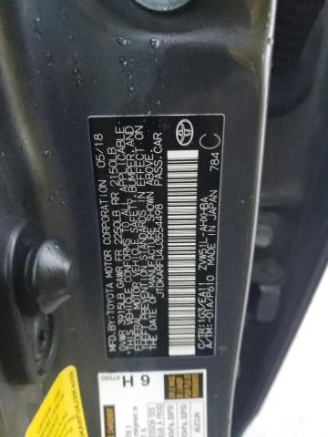 JTDKARFU4J3554498 - 2018 TOYOTA PRIUS ნაცრისფერი ფოტო 12