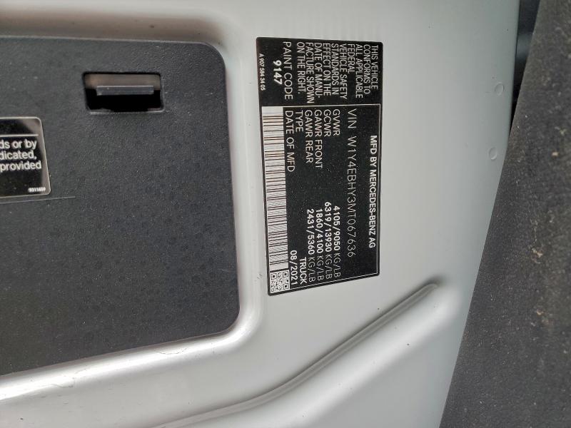 W1Y4EBHY3MT067636 - 2021 MERCEDES-BENZ SPRINTER 2500 WHITE photo 13