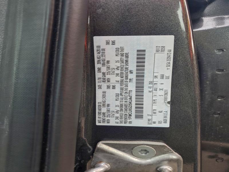 1FMCU0GD5KUA47770 - 2019 FORD ESCAPE SE 灰色 照片 13