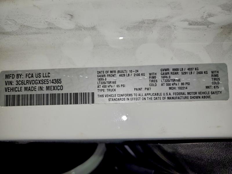 3C6LRVDGXSE514365 - 2025 RAM PROMASTER 2500 HIGH Beyaz fotoğraf 13