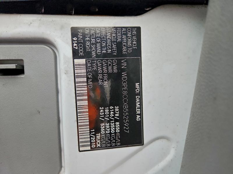 WD3PE8CCXB5525927 - 2011 MERCEDES-BENZ SPRINTER 2500 თეთრი ფოტო 12